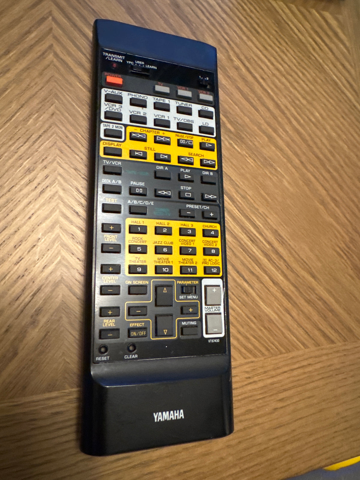 Yamaha VT97430 OEM Learning Remote — DSP-A3090 — front view
