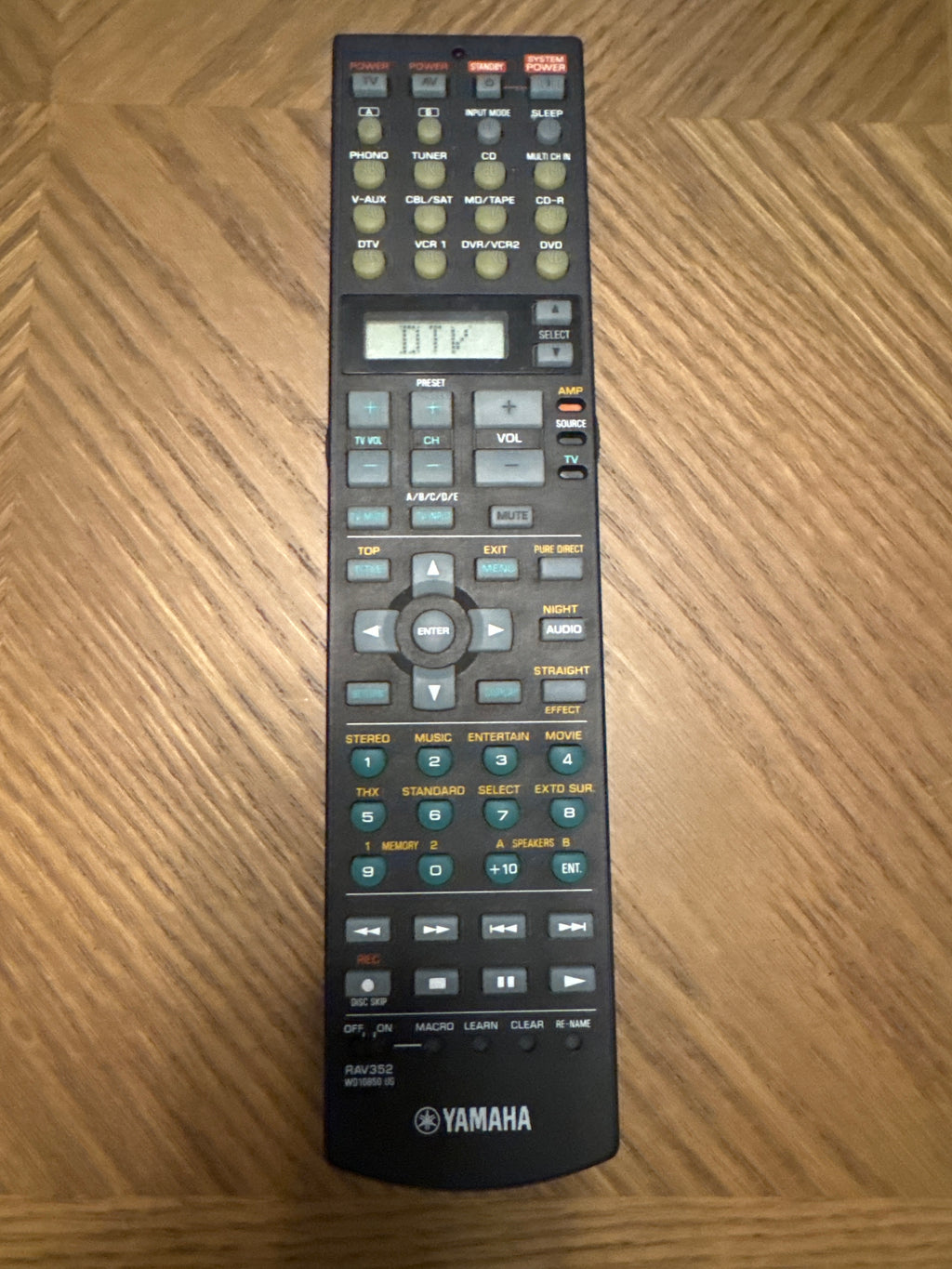 Yamaha RAV352 OEM Remote Control WD10850 — front view