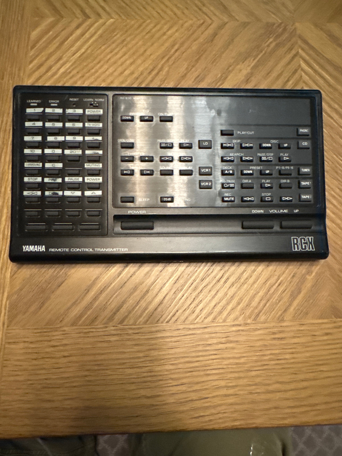 Yamaha RCX OEM Learning Remote Control VG94170 — Runs RX-V1 — front view