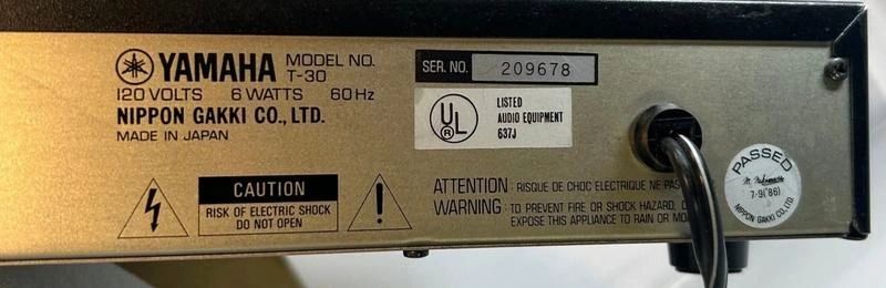 Yamaha T-30 Tuner — photo 3